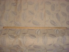 2-7/8Y 3614 Kravet Parlor Taupe Embroidered Leaf Vine Drapery Upholstery Fabric