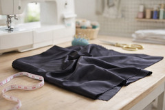 Black Polyester Lining Fabric 36×50 Lightweight Apparel Craft Sewing DIY
