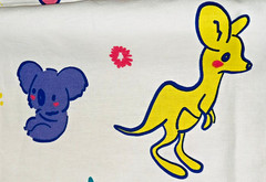 Australian Baby Animal Fabric BTHY 18 x 63″ W Koala Kangaroo Kookaburra Etc