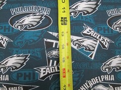 PHILADELPHIA EAGLES NFL 100% COTTON 1/2 YARD PIECE NEW GREEN 18″ x 44″ “NEW”
