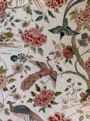 Indienne Peacock Linen Fabric by Sanderson 2 Yards