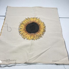 square by design upholstery fabric panel yellow sunflower usa woven 26×26
