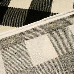 Black Ivory Buffalo Check Sweater Knit Fabric 58″ BTY Soft Brushed Plaid DIY