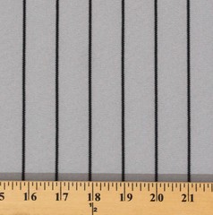 Pinstripe Gray and Black Grey Athletic Jersey Knit Fabric by the Yard D331.16
