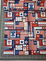 USA Flag, Patriotic Words Fabric•1yd BTY! 100% Cotton•Multi!Fast Ship!