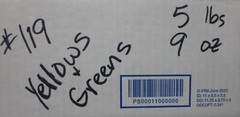 5 lb 9 oz Box of Assorted Fabric Scraps – Yellows & Greens FSBTB119