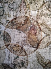 Fabric 108” Wide Cotton Quilt Backingfrom Windham by the Yard – Old World Map