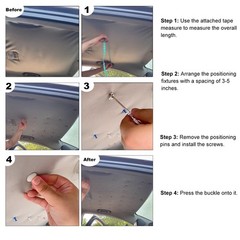 60-Piece Car Roof Headliner Repair Kit – Universal Snap Rivets & Installation To