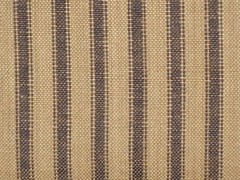 Homespun Stripe Cotton Fabric | Primitive Black Brown Woven Ticking Fabric