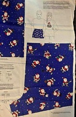 Sporty Santa Boxer Shorts Adult S M L Cut Sew Panel Complete For WHITE ELEPHANT