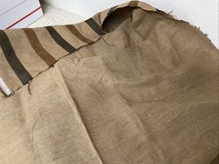 Designer Fabric Remnant Browns Suede Texture Stripe 54” X 34”