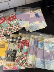 Craft Precut Cotton Fabric Strips 2″ x 36″ Assorted Multicolor Lot of 47