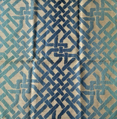 Groundworks Ombre Maze Teal Fabric Remnant 24″ x 24″