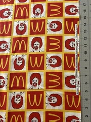 Ronald McDonald’s Rare OOP Spectrix Cotton Fabric 1/2 Yard (18 By 44”) New