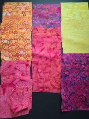 Batik Quilt Fabric 8.5″ x 8.5″ Squares Lot of 54