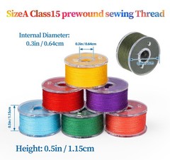 StiVerse 210 Pcs Prewound Bobbin Thread, 36 210 pieces, 36 Colors (210PCS)