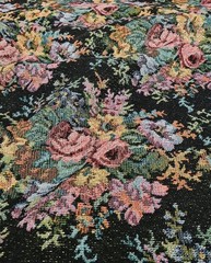 1m x 1.50m Tapestry Roses Black Sold By The Metre Flowers