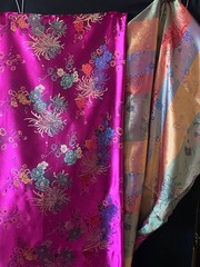 RASBERRY Chinese Brocade Jacquard with Flower Patterns