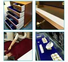 40*145cm MultiColor Flocking Felt Self-adhesive Fabric DIY Jewelry Drawer Decor
