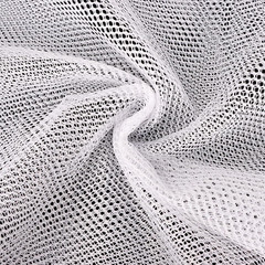 White Mesh Fabric, 62 x 59 Inch Soft Mesh Netting Slightly Stretchy for Shopping
