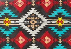 UPHOLSTERY FABRIC southwestern, tribal, Navajo Aztec-inspired, 2+ yds by 45 in