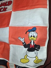 Vintage Walt Disney Company Donald Duck Handkerchief/Napkin Made in Hong Kong