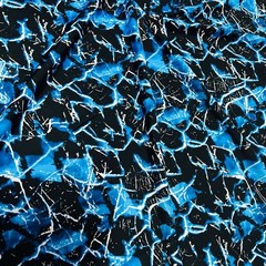 Abstract Neon Blue Thunders print Spandex Fabric 4-way Stretch Swimwear By Yard