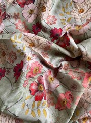 Luxury dress fabric. Made in Italy. Cotton 60%, linen 40%