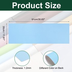 Faux Leather Sheets 12×36 Inch Solid PU Leather Fabric Blue/White