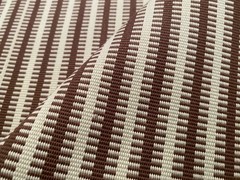 1YD SOANE BRITAIN Jajim Stripe Chestnut Artisanal Warp Weave Fabric $770 Retail