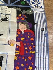 VTG Cranston Halloween Trick or Treat Appliqués & Door Decor Fabric READ