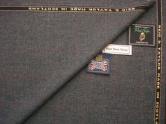 Reid & Taylor WOOL (Woollen) PLAID JACKETING FABRIC MADE IN SCOTLAND = 2.0 m.