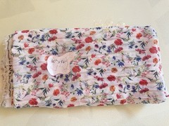 Floral Fabric 4pc Lot, Premium Tulle, Organza, 3D & Pleated Chiffon 8+Yds
