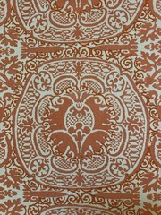 Quadrille Veneto Terracotta 4 Yards Kiss Coated Fabric 302212F
