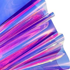 | 16 Gauge Holographic Iridescent Plastic Vinyl 16″x54″ Transparent Vinyl Fab…