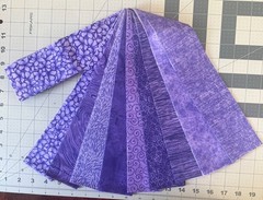 18 Piece Jelly Roll – ALL PURPLE – 9 Colors – 2 Of Each Color