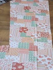2 Piece VTG Unused Poly Floral Patchwork Print Material Stretch Lots Of Goodness