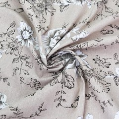 Linen Floral Fabric 5 Yards 62 Inch Width Upholstery Sewing Fabric