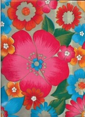 Oilcloth Fabric Tropical London Gold Pattern Sold in Yard or Bolt
