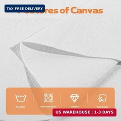 10oz Natural Cotton Blend Canvas Fabric, Duck Canvas Fabric, 60” Wide for Arts