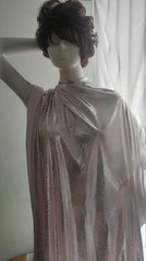 1 Yard of pale pink silver snake skin Lycra Fabric. 64-65”w 2 Ways Stretch