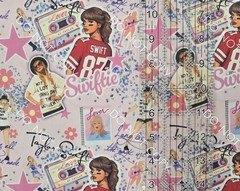 Custom 100% Cotton Woven Fabric Taylor Swift Singer Pink By The 1/4 Yard 9×56