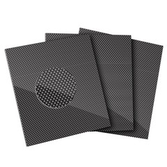 Carbon Fiber Sheet 240x240mm 0.5-4mm 3K Full Carbon Glossy Surface – Ideal
