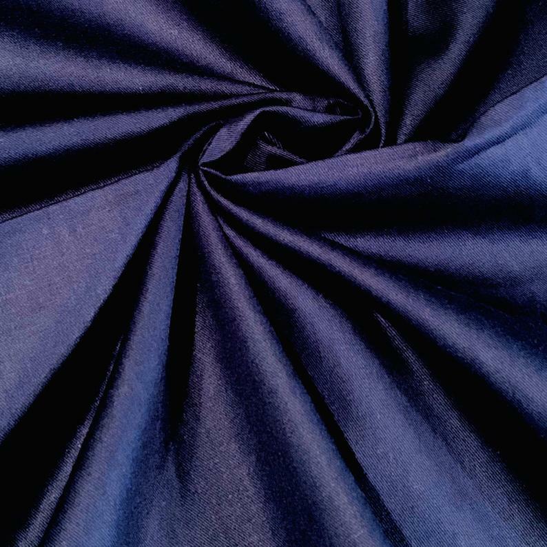 60” Width 100% Cotton Navy Blue Woven Fabric 1 Yard Pieces Quilting Sewing