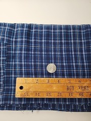 Multi-Tone BLUE & White Plaid Woven Cotton Quilting Sewing Fabric 42″ X 3.7yds