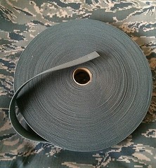 Elastic Stretch Webbing Waistband Foliage Green Poly Army 1 inch 50 Yards Roll