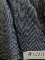 THIBAUT Huntley Herringbone in Navy 17 x 17 1/4″ Woven Fabric Sample