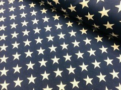 Jacquard Double Face Stars Gobelin Christmas Fabric 55″ wide NAVY BLUE & WHITE