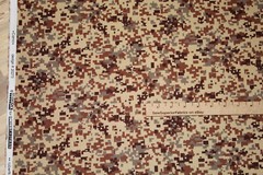 Khaki Digital Camo Digital Printed Camouflage Cotton Fabric 1/2 Yard #20273-214