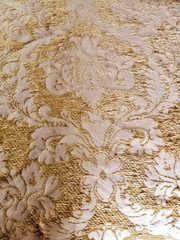 Tone on Tone Gold Chenille Heavy Darker Gold Chenille/Butter Gold Pattern BTYard